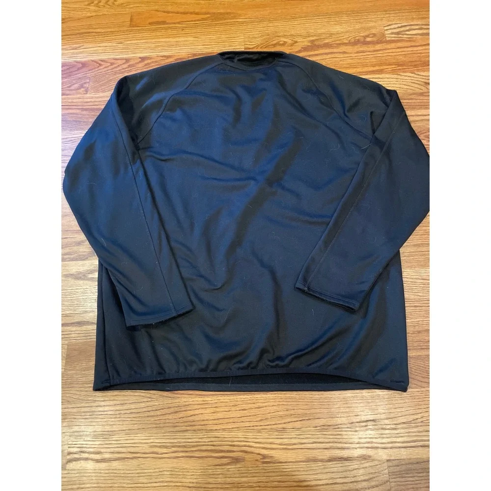 The North Face Mens Quarter Zip Pullover XXL Black Fleece Lined Chest Pocket